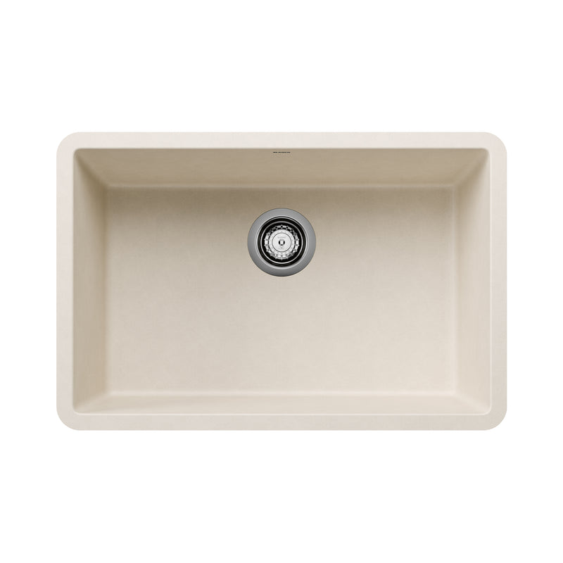 Blanco Precis SILGRANIT 27" Single Bowl Undermount Kitchen Sink Blanco