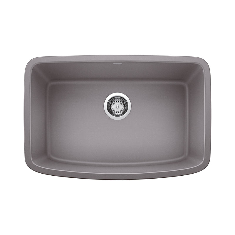 Blanco Valea SILGRANIT 27" Single Bowl Undermount Kitchen Sink Blanco