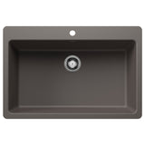 Blanco Liven SILGRANIT 33" Super Single Dual Mount Kitchen Sink Blanco