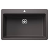 Blanco Liven SILGRANIT 33" Super Single Dual Mount Kitchen Sink Blanco