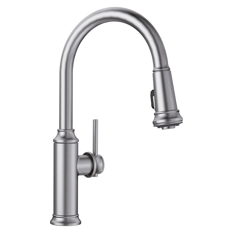 Blanco Empressa High Arc Pull-Down Dual-Spray Kitchen Faucet Blanco