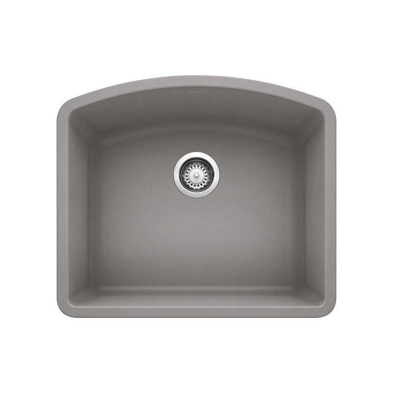 Blanco Diamond SILGRANIT 24" Single Bowl Undermount Kitchen Sink Blanco