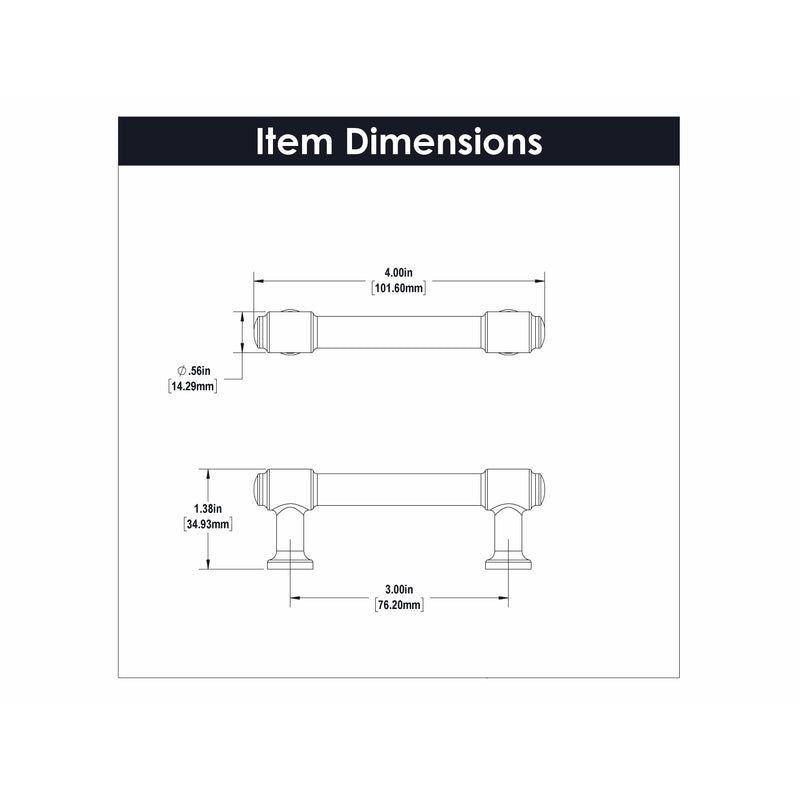 Hickory Hardware Piper Pull 3 Inch Center to Center Hickory Hardware