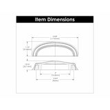 Hickory Hardware American Diner Cup Pull 3 Inch & 3-3/4 Inch (96mm) Center to Center Hickory Hardware