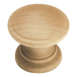 Hickory Hardware Natural Woodcraft Knob 1-1/4 Inch Diameter (2 Pack) Hickory Hardware