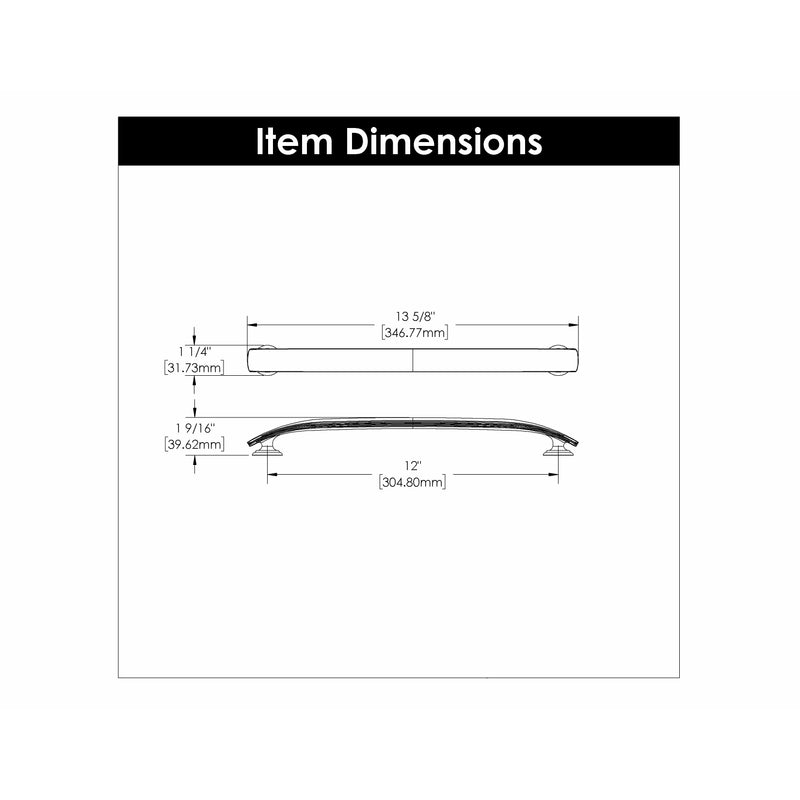 Hickory Hardware American Diner Appliance Pull 12 Inch Center to Center Hickory Hardware