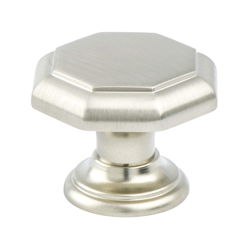 Berenson Euro Classica Brushed Nickel Octagonal Knob Berenson