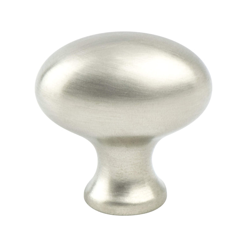 Berenson Euro Classica Brushed Nickel Oval Knob Berenson