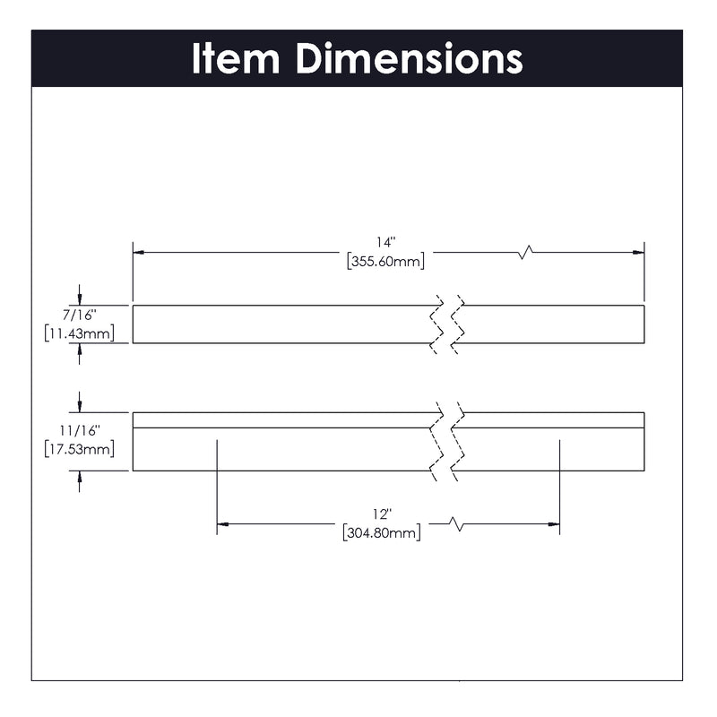 Hickory Hardware Streamline Pull 12 Inch Center to Center Hickory Hardware