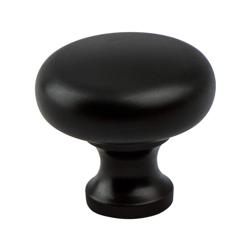 Berenson Valencia Matte Black Round Knob Berenson