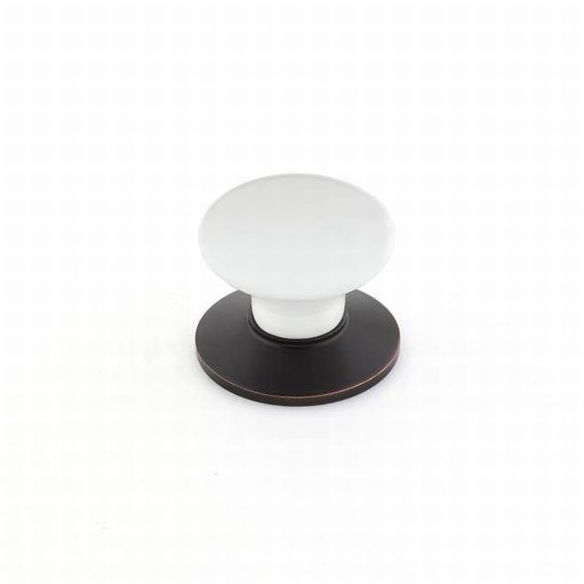 Emtek Ice White Porcelain 1-3/8" Cabinet Knob Emtek