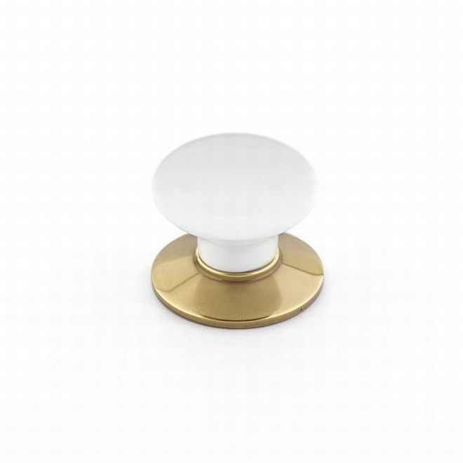 Emtek Ice White Porcelain 1-3/8" Cabinet Knob Emtek