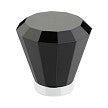 Emtek 1" Brookmont Black Crystal Cabinet Knob Emtek