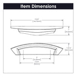 Hickory Hardware Velocity Cup Pull 3 Inch & 3-3/4 Inch (96mm) Center to Center Hickory Hardware