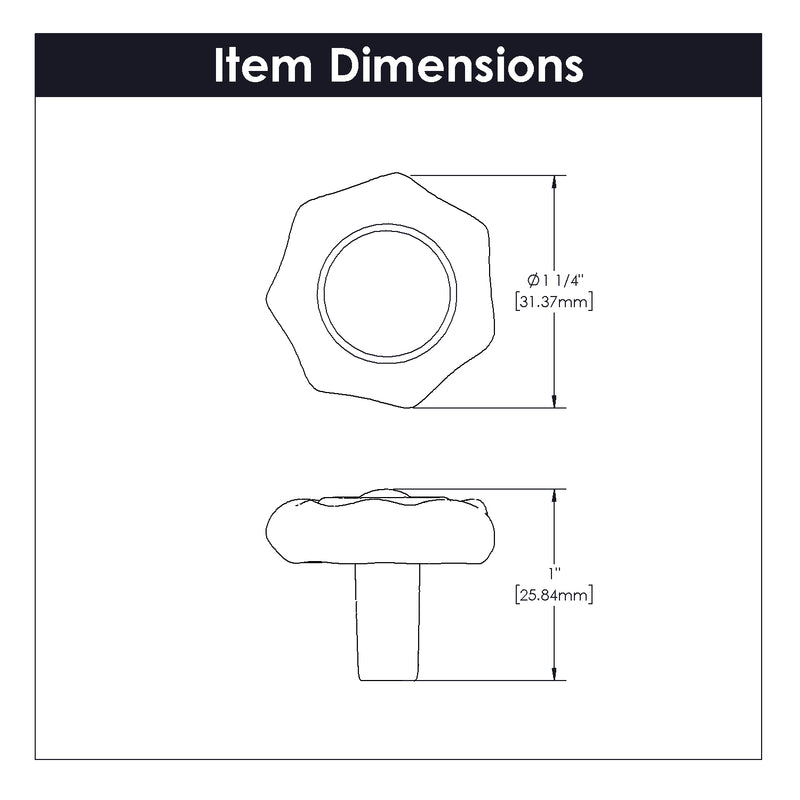 Hickory Hardware Charleston Blacksmith Knob 1-1/4 Inch Diameter Hickory Hardware