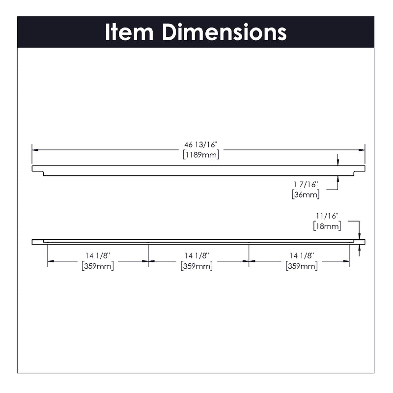 Hickory Hardware Austere Aluminum Handle 47 Inch Hickory Hardware