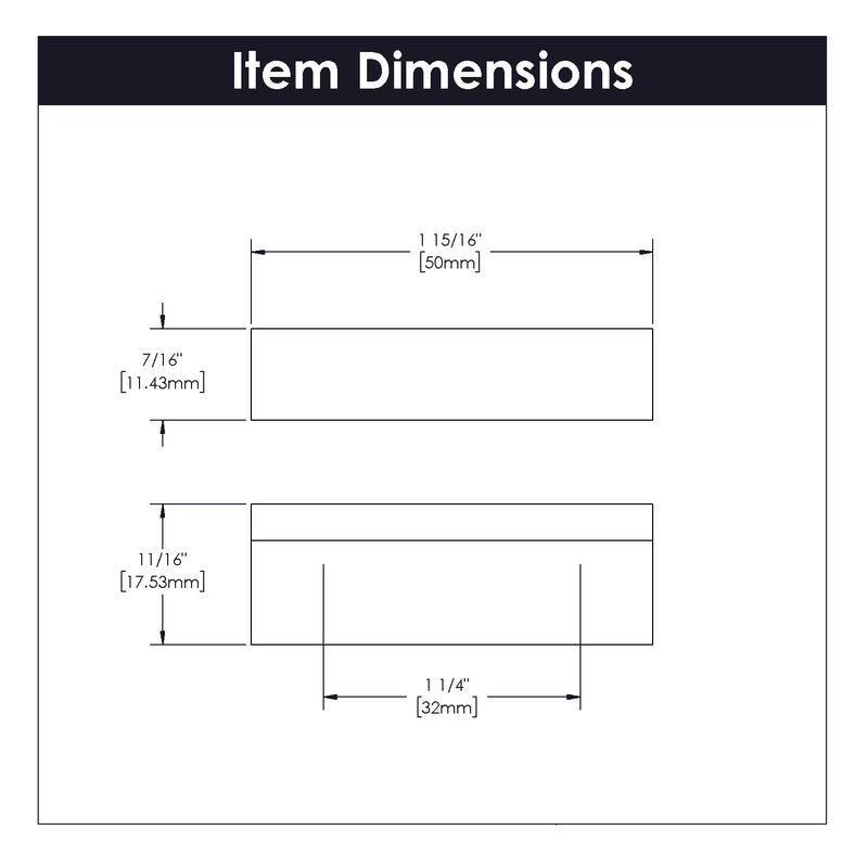 Hickory Hardware Streamline Pull 1-1/4 Inch (32mm) Center to Center Hickory Hardware