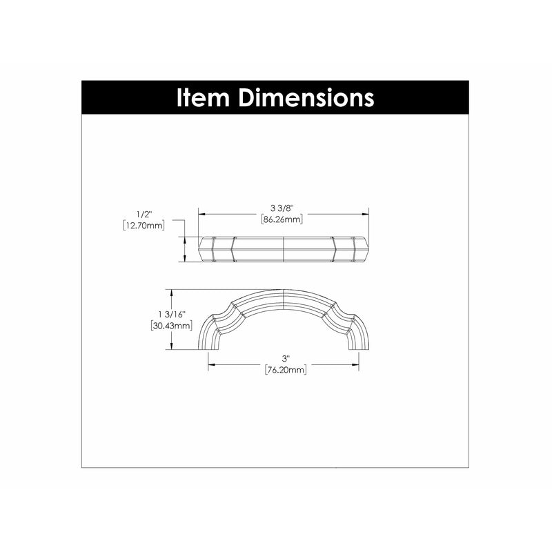 Hickory Hardware Veranda Pull 3 Inch Center to Center Hickory Hardware