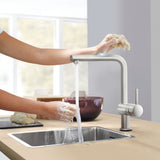 Grohe Single Handle with Touch Technology Pull Out Kitchen Faucet Single Spray 1.75 GPM Grohe