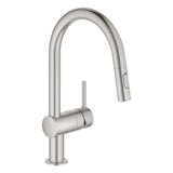 Grohe Minta Single Handle Pull-Down Kitchen Faucet Dual Spray 1.75 GPM Grohe