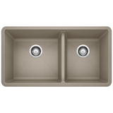 Blanco Precis 1 3/4 Double Bowl Kitchen Sink Blanco