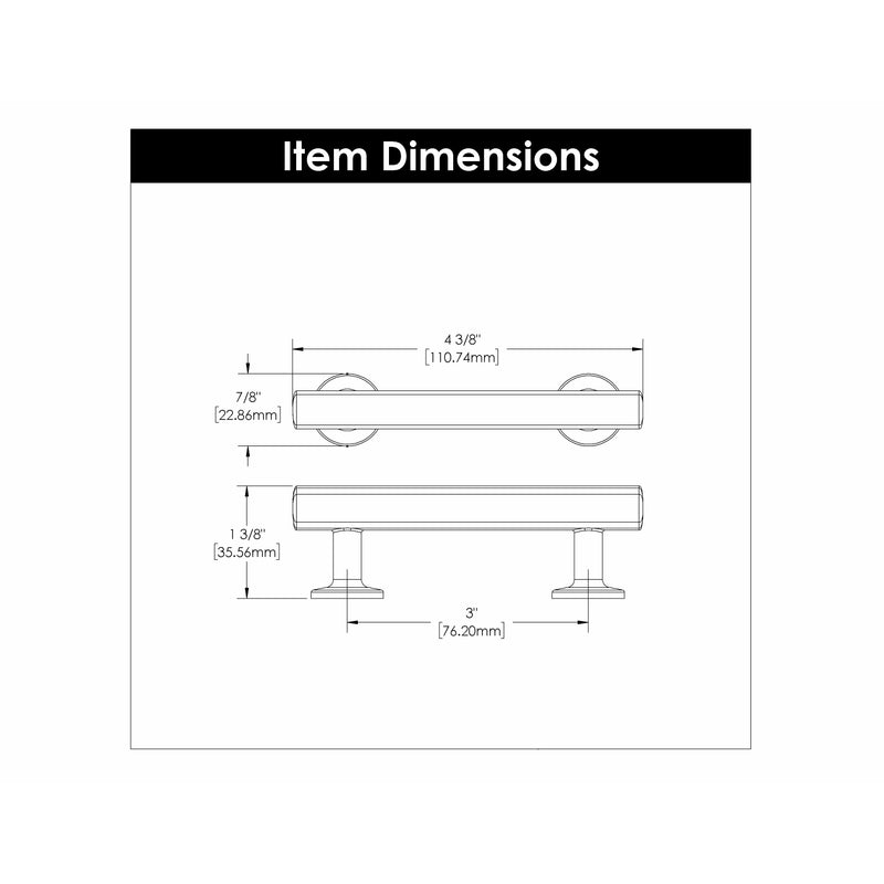 Hickory Hardware Woodward Pull 3 Inch Center to Center Hickory Hardware