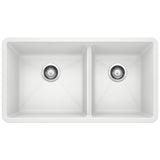 Blanco Precis 1 3/4 Double Bowl Kitchen Sink Blanco